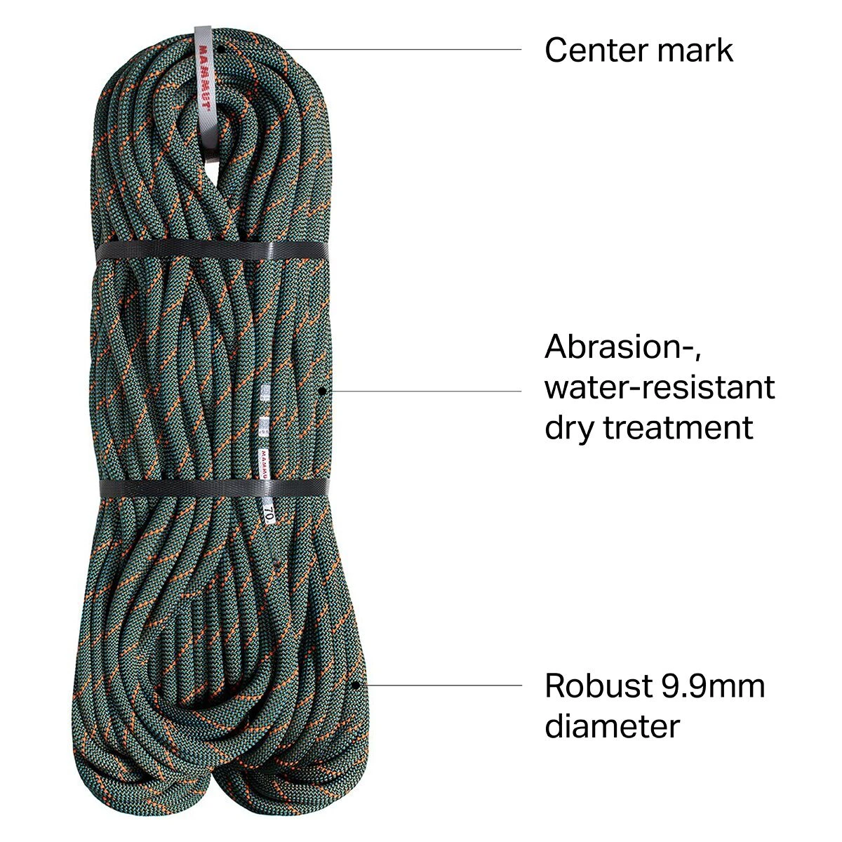 Mammut Crag Workhorse Dry Rope - 9.9mm 5 Mammut Crag Workhorse Dry Rope - 9.9mm - Image 3